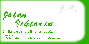 jolan viktorin business card